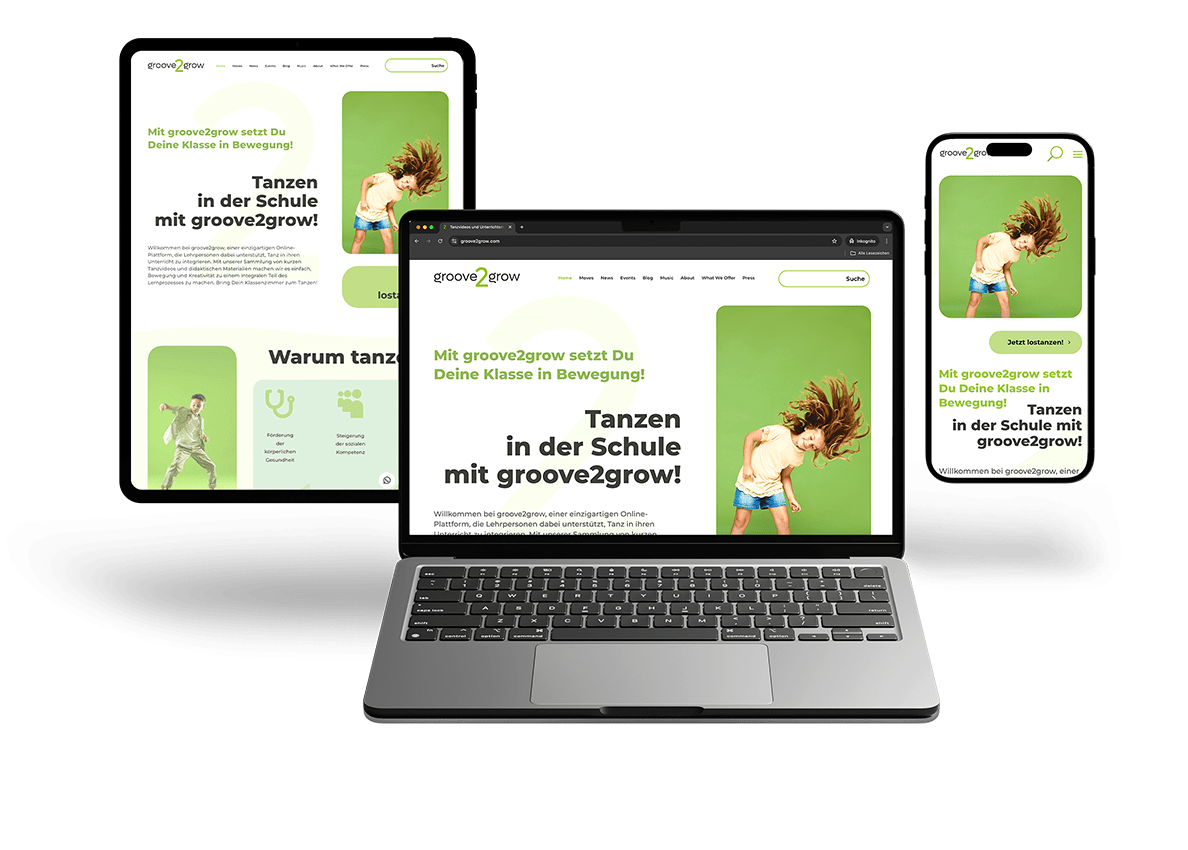 Laptop und Smartphone mit Website Mockup – Homepage Wels