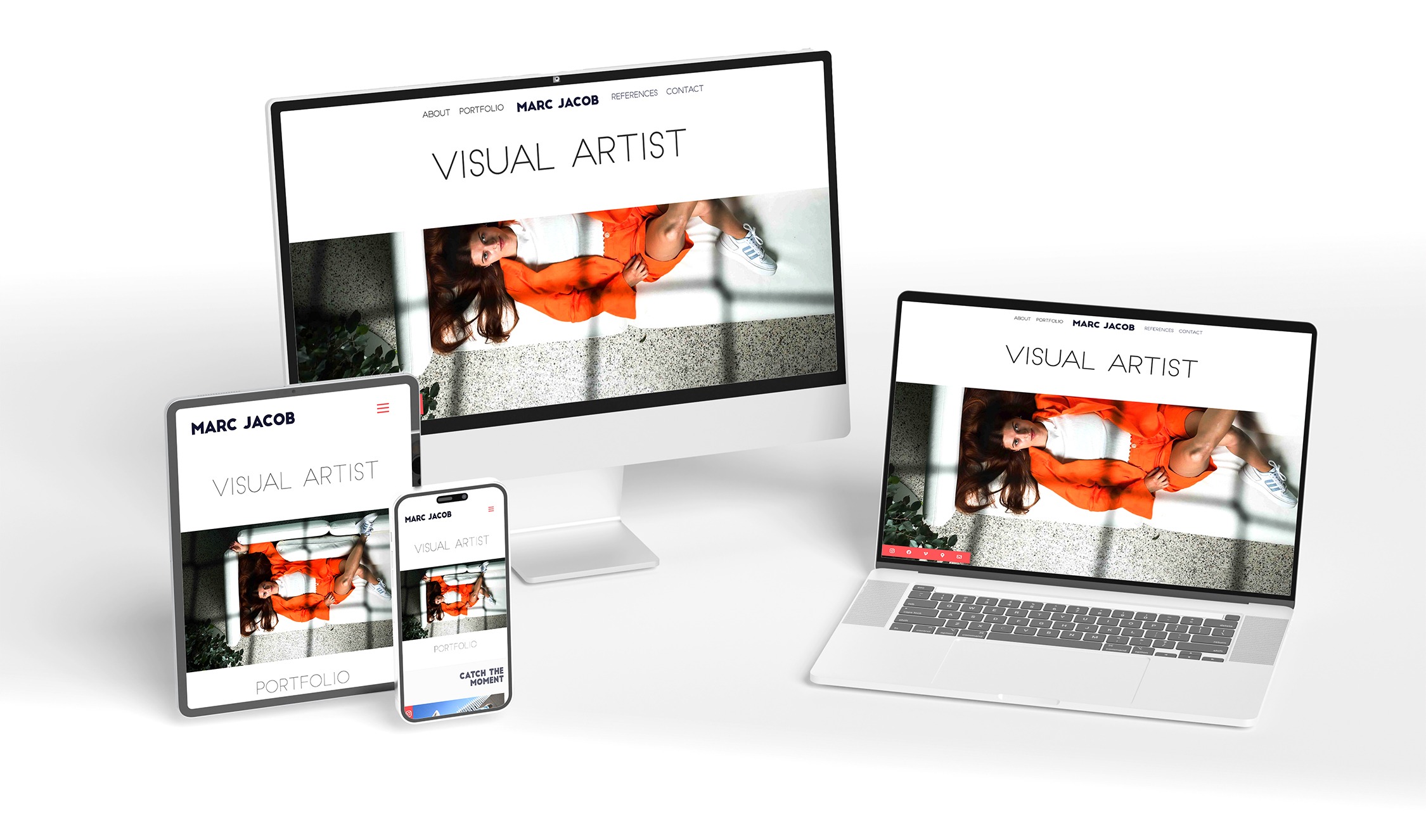 Website Mockup auf Laptop Tablet Smartphone – Webdesign Wels